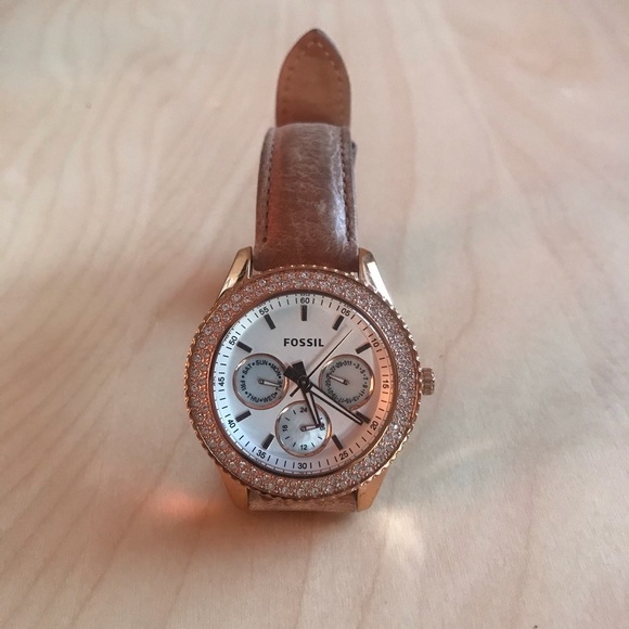 FOSSIL Stella Watch ES3104 GoldR/Swarovski Crystal - Picture 7 of 8